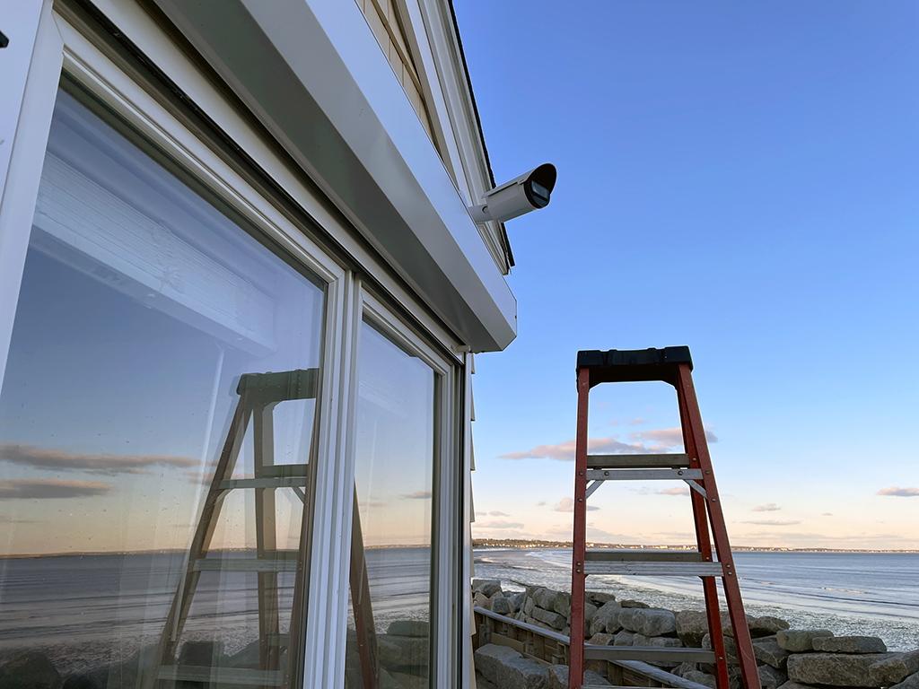 webcam pointing toward the ocean