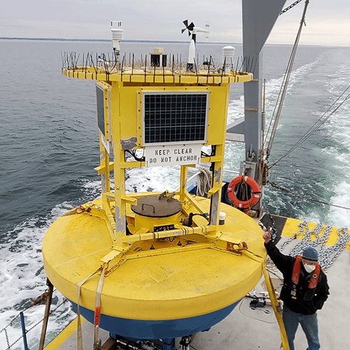 Buoy onboard research vessel