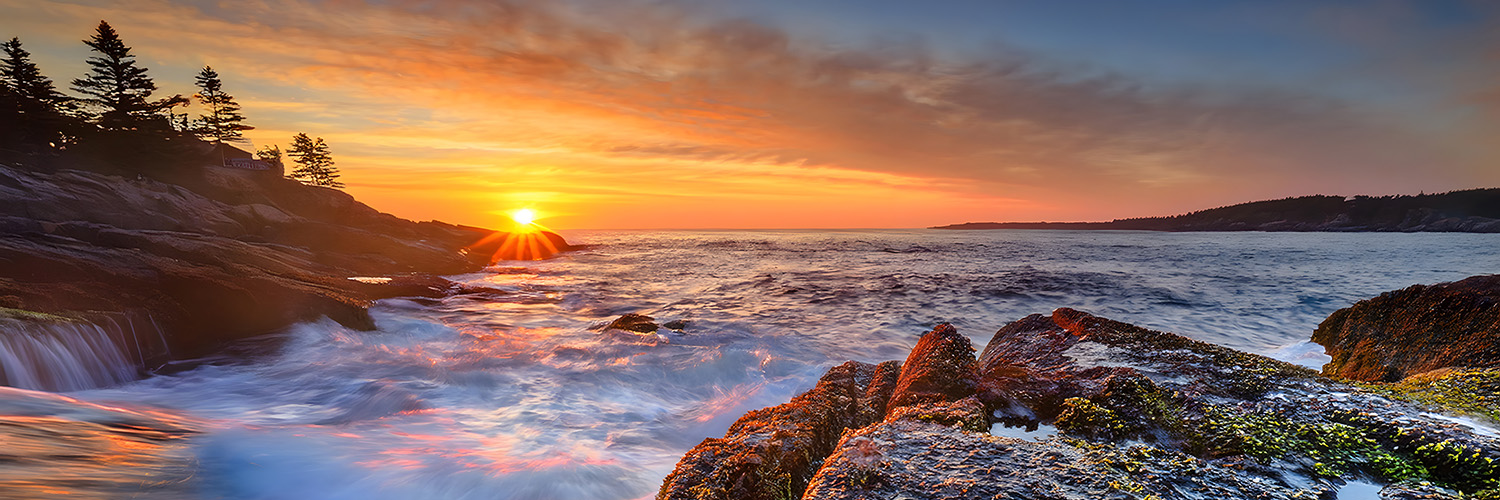 Sun setting on Mount Desert Island