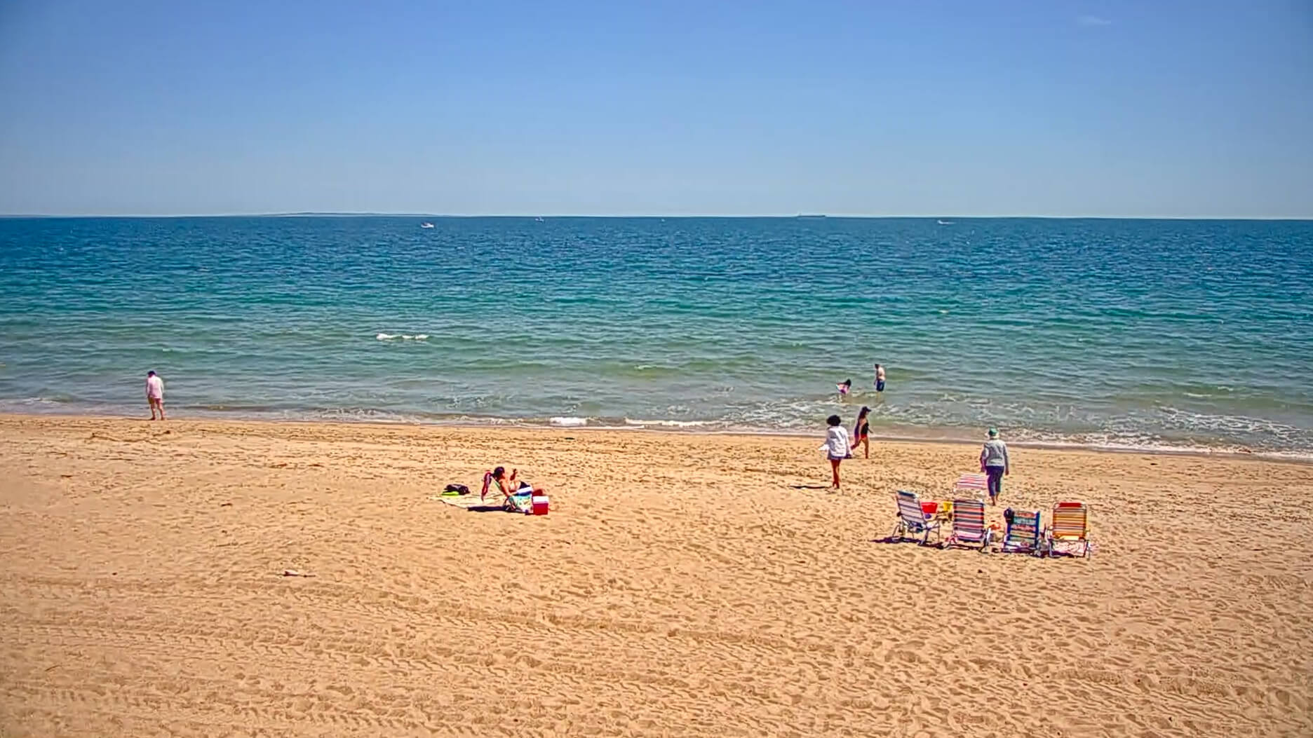 View of ocean from Westerly, Rhode Island webcam on June 6, 2025.