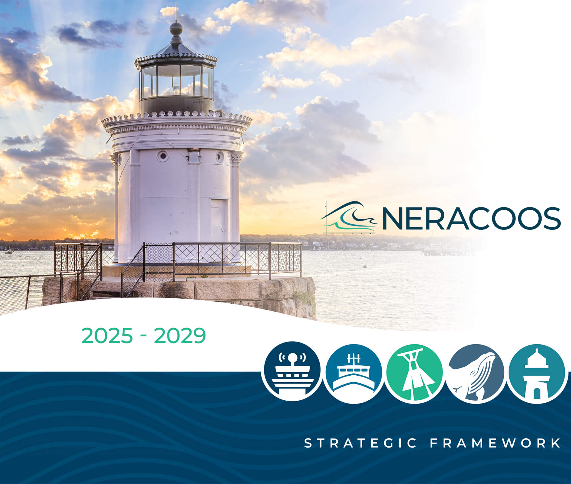 neracoos_sfcover_2000 Strategic Framework Cover -- Lighthouse with NERACOOS theme icons